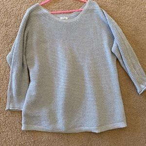 Knitted blue sweater